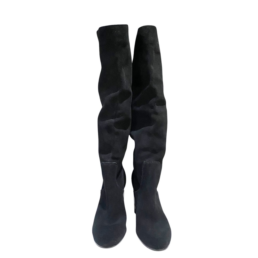 Michael Kors Black Slouch Leigh Boots Suede Slouch Tall Boots - Picture 6 of 12